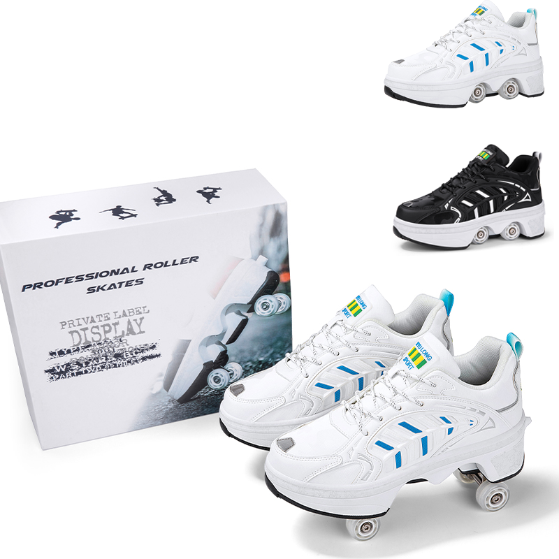 4 Wheels Retractable Roller Sk - Men'S Shoes For Running ulasan dan harga