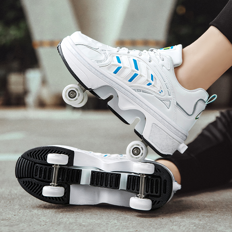 4 Wheels Retractable Roller Sk - Men'S Shoes For Running ulasan dan harga