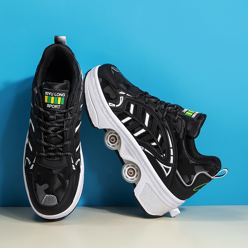 4 Wheels Retractable Roller Sk - Men'S Shoes For Running ulasan dan harga