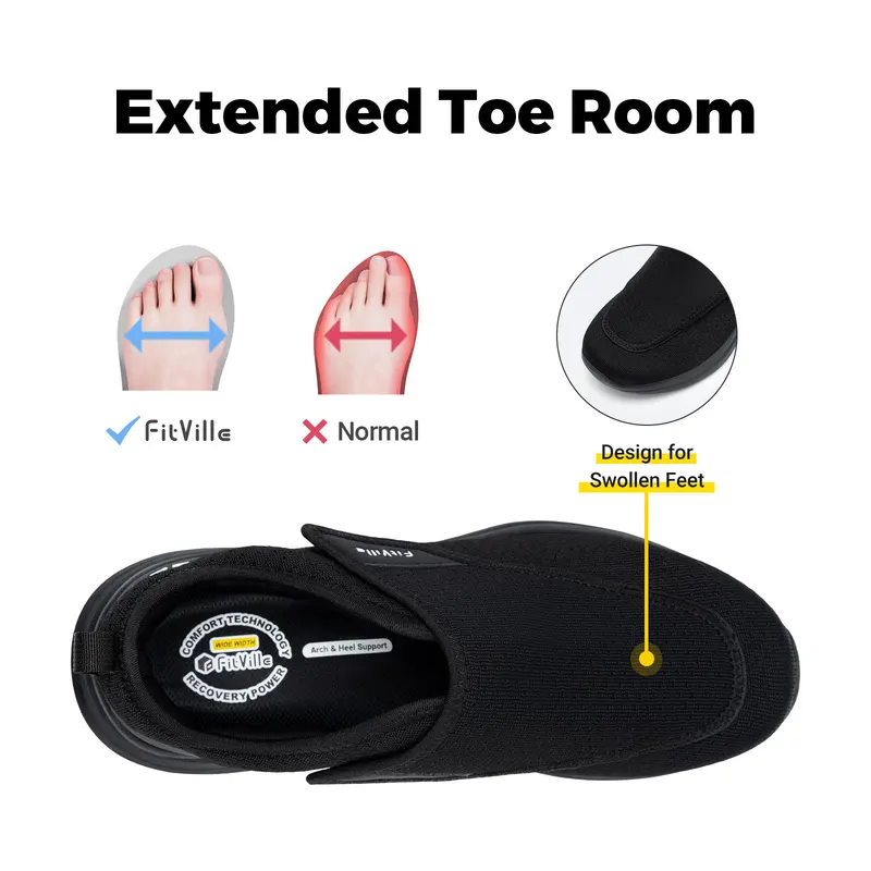 FitVille Extra Wide 2E Men'S D - Men'S Shoes Diabetic ulasan dan harga
