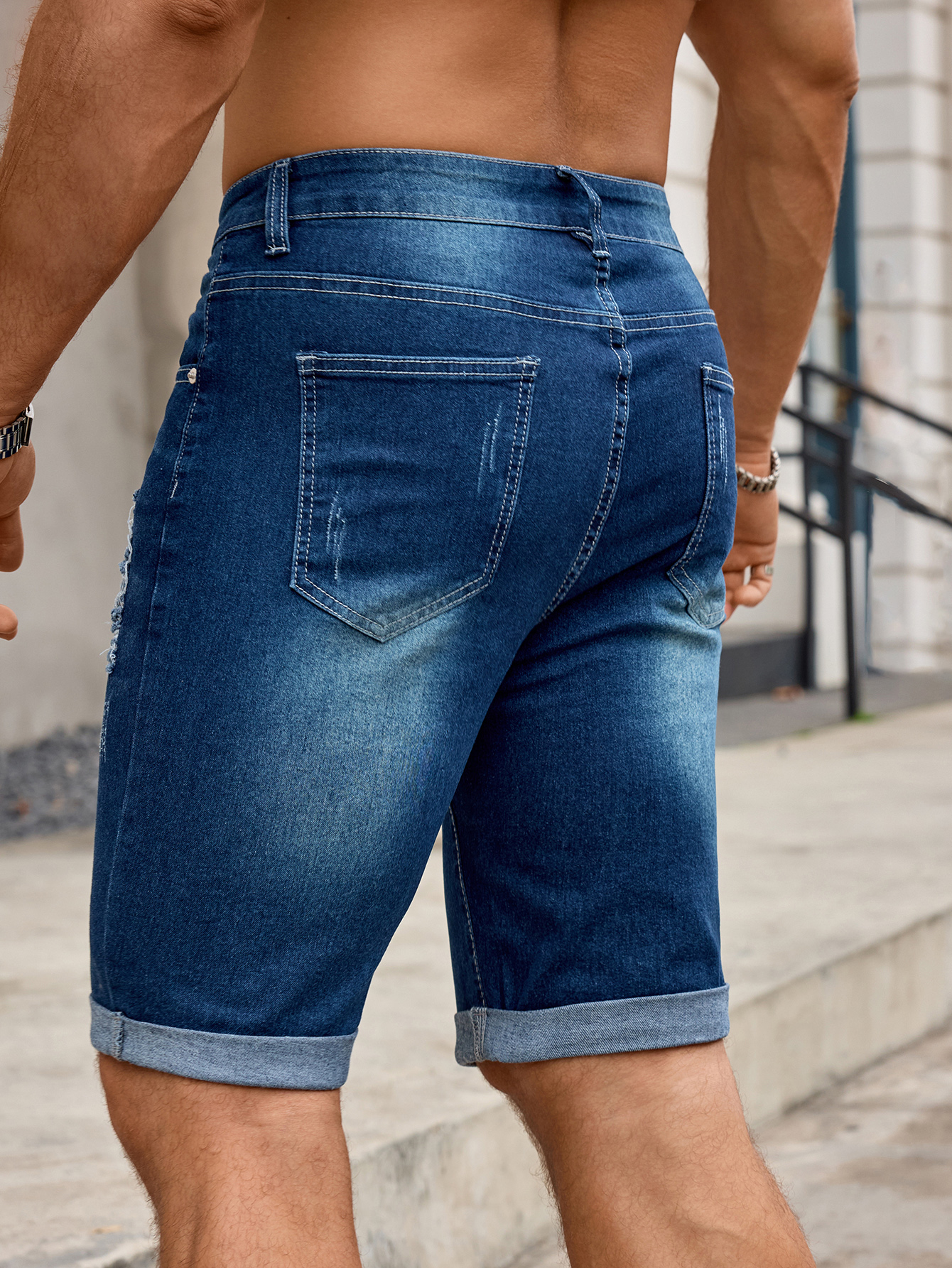 Men Denim Trousers Jeans Short - Men'S Shoes With Jeans ulasan dan harga