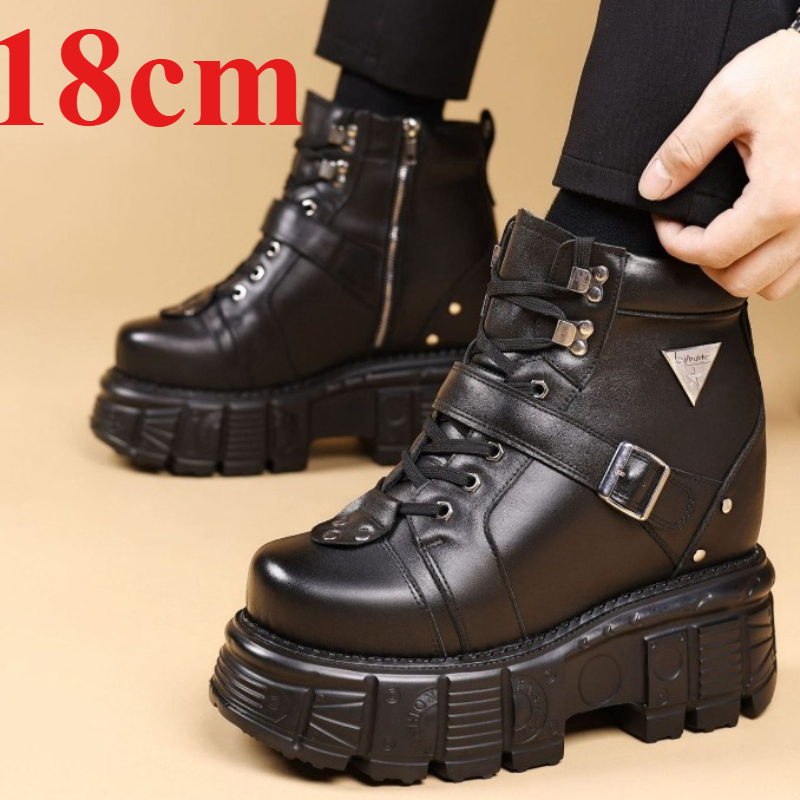 Genuine Leather Motorcycle Boo - Men Shoes Type ulasan dan harga