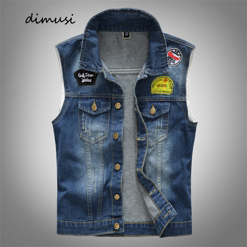 Spring Summber Men's Denim Ves - Men'S Shoes With Jeans ulasan dan harga