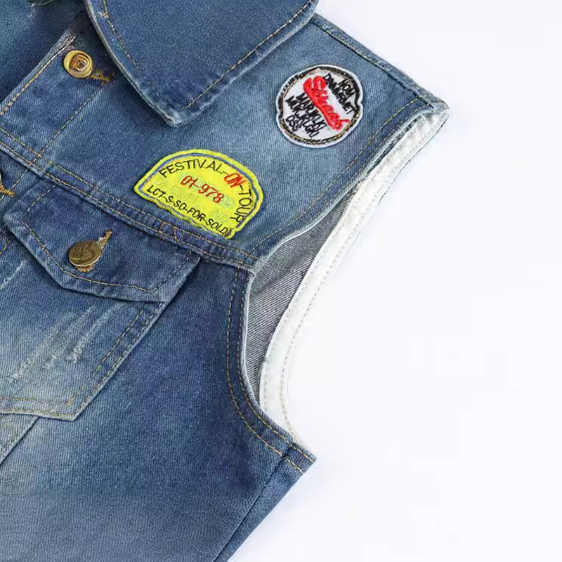 Spring Summber Men's Denim Ves - Men'S Shoes With Jeans ulasan dan harga