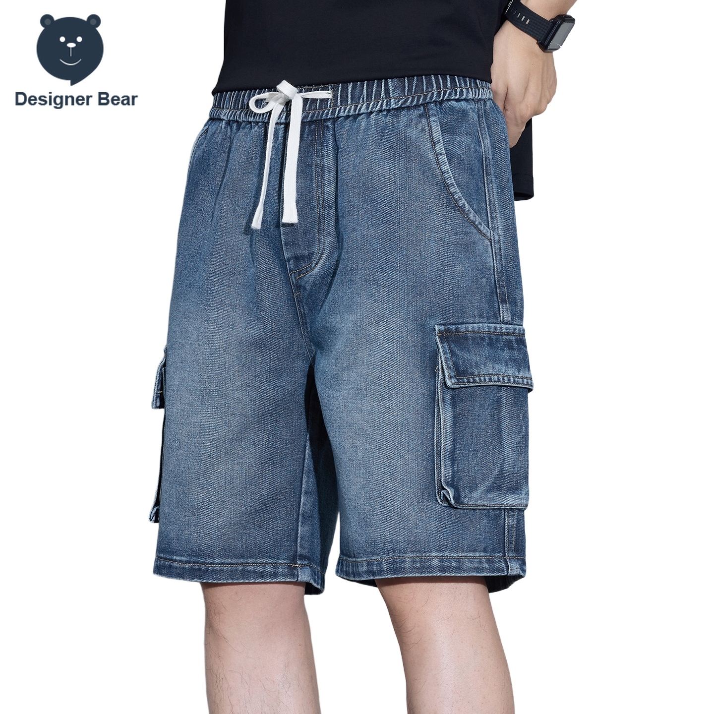 Men's Multi-Pocket Cargo Denim - Men'S Shoes With Jeans ulasan dan harga