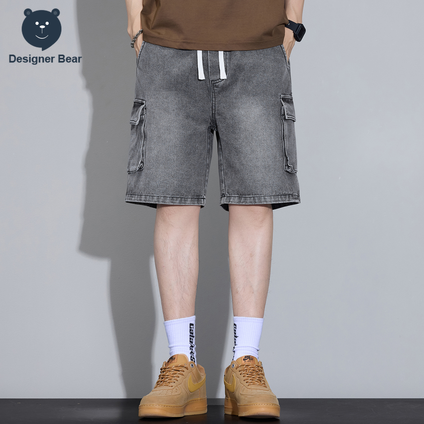 Men's Multi-Pocket Cargo Denim - Men'S Shoes With Jeans ulasan dan harga
